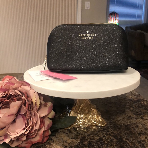 New Kate Spade Glitter Cosmetic Case - Picture 1 of 8